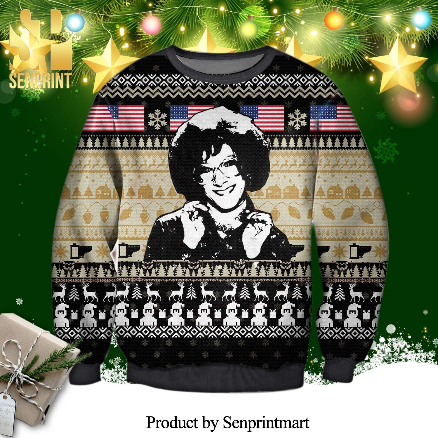 Dorothy Michaels Tootsie Knitted Ugly Christmas Sweater