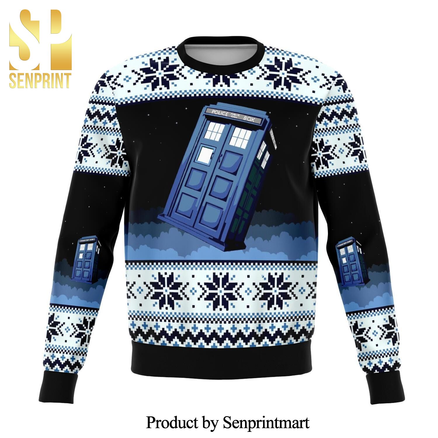 Dr Who Door Premium Knitted Ugly Christmas Sweater