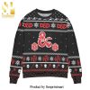 Dungeons And Diners And Dragons And Drive-Ins And Dives Game Knitted Ugly Christmas Sweater