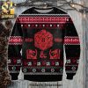 Dungeons And Dragons Dice Snowflake Pattern Knitted Ugly Christmas Sweater – Black