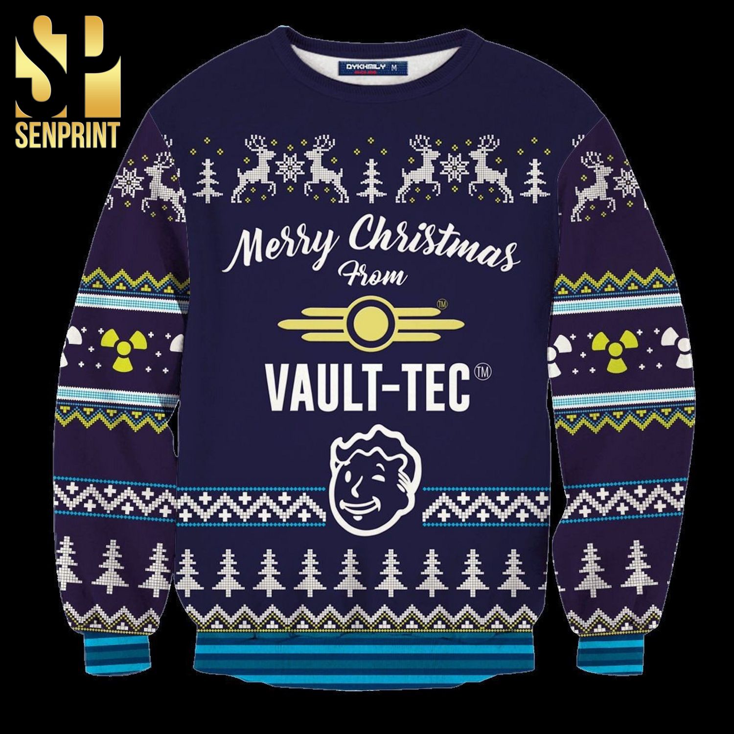 Dweller Boy Merry Christmas From Vault-Tec Knitted Ugly Christmas Sweater
