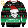 Dwight Schrute The Office Merry Schrutemas Knitted Ugly Christmas Sweater