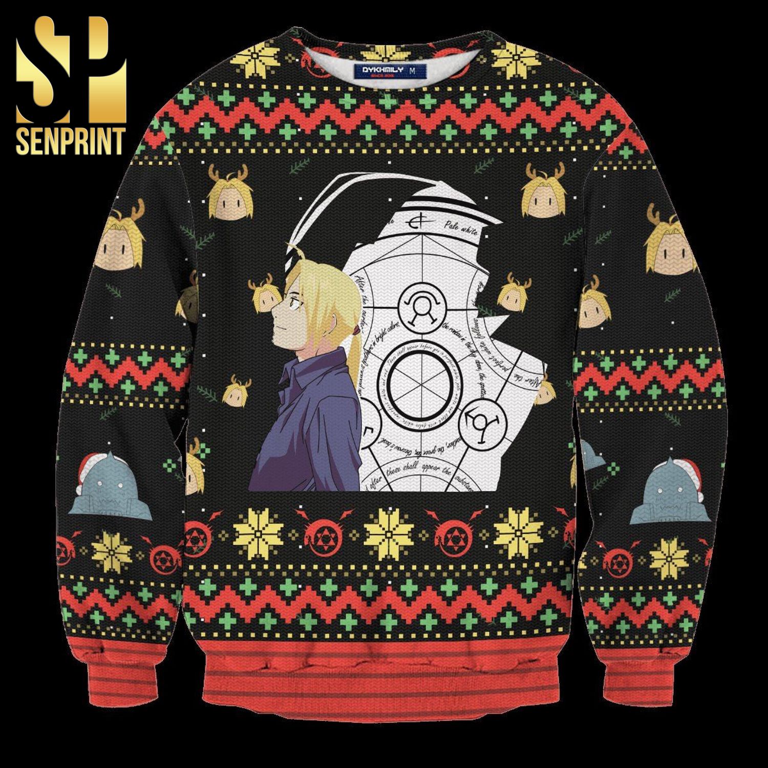 Edward Fullmetal Alchemist Manga Anime Knitted Ugly Christmas Sweater