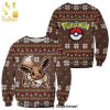 Eevee Eeveelutions Pokemon Manga Anime Snowflake Knitted Ugly Christmas Sweater