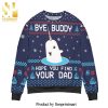 Elf Does Somebody Need A Hug Knitted Ugly Christmas Sweater – White