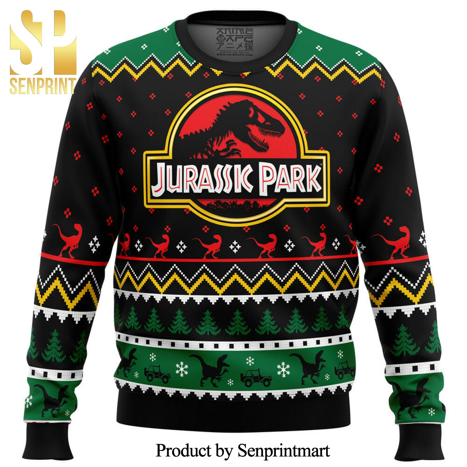 Ethics Of Cloning Jurassic Park Knitted Ugly Christmas Sweater