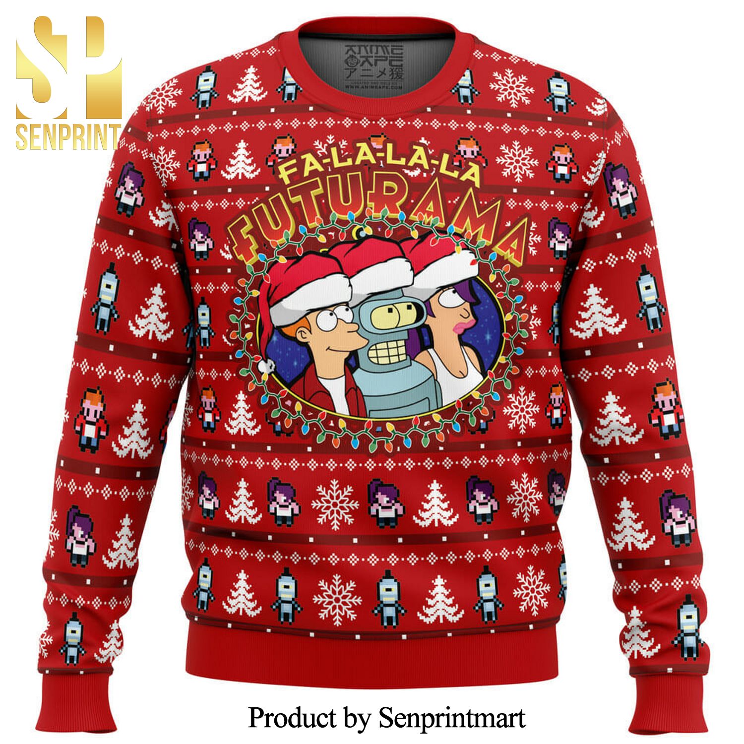 Fa-La-La-La Futurama Knitted Ugly Christmas Sweater