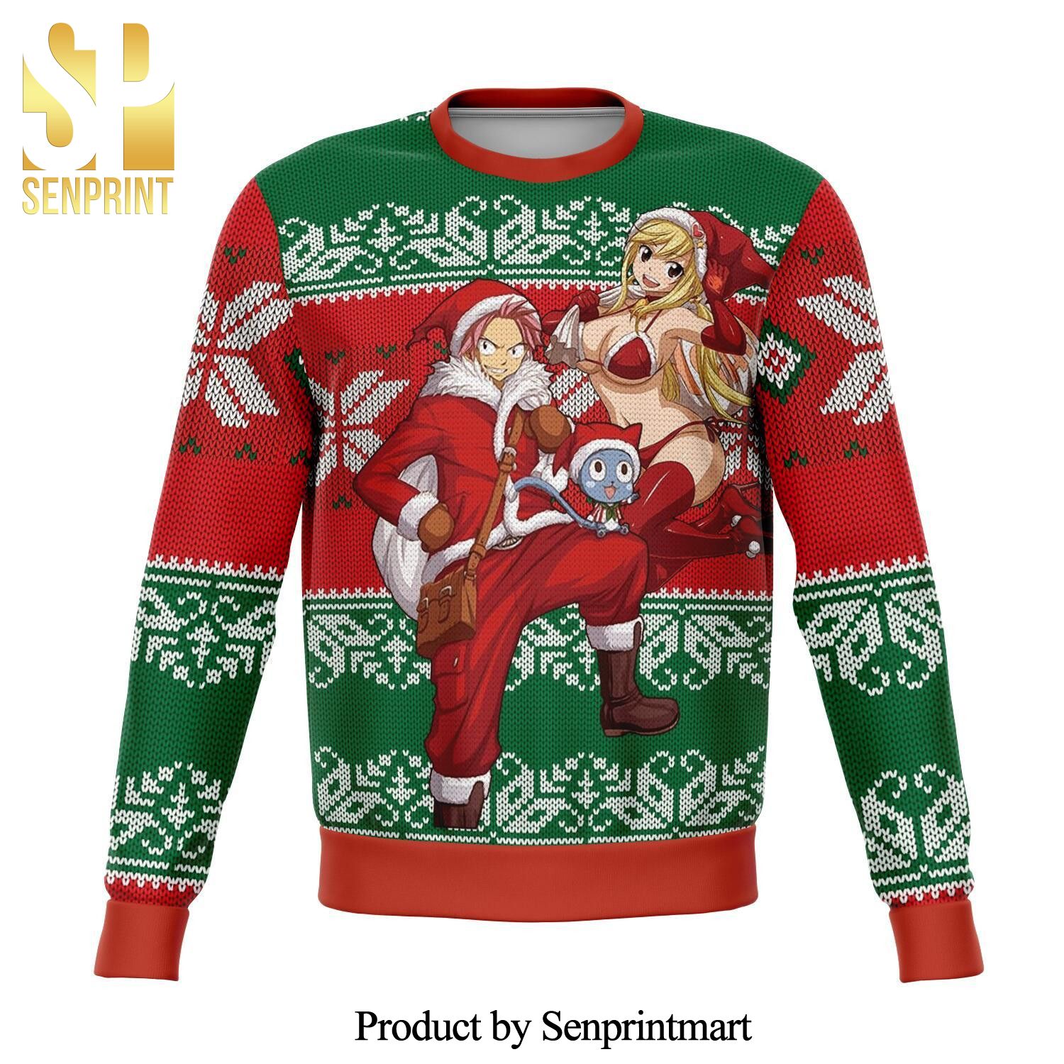 Fairy Tail Premium Manga Anime Knitted Ugly Christmas Sweater