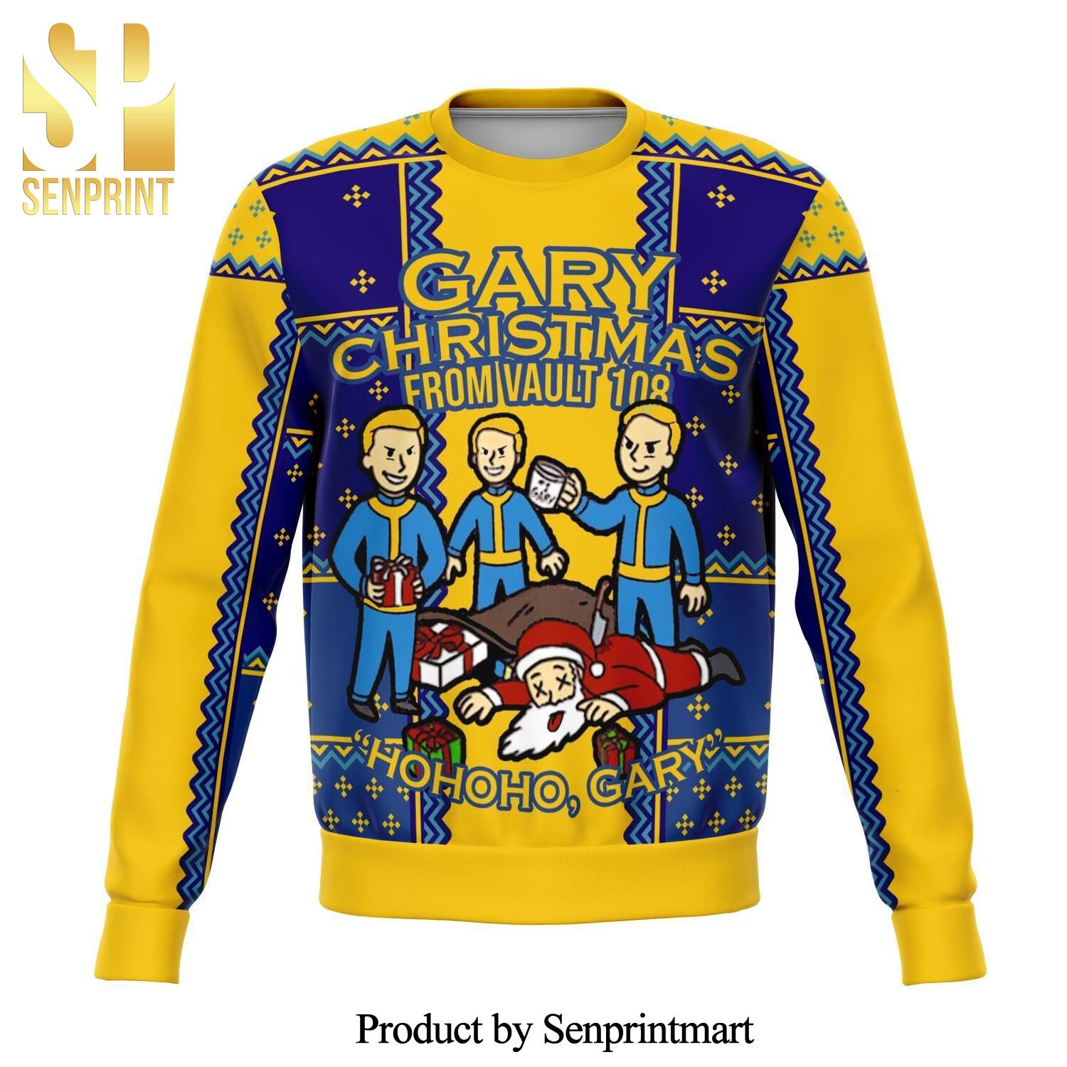 Fallout Gary Ho Ho Ho Premium Knitted Ugly Christmas Sweater