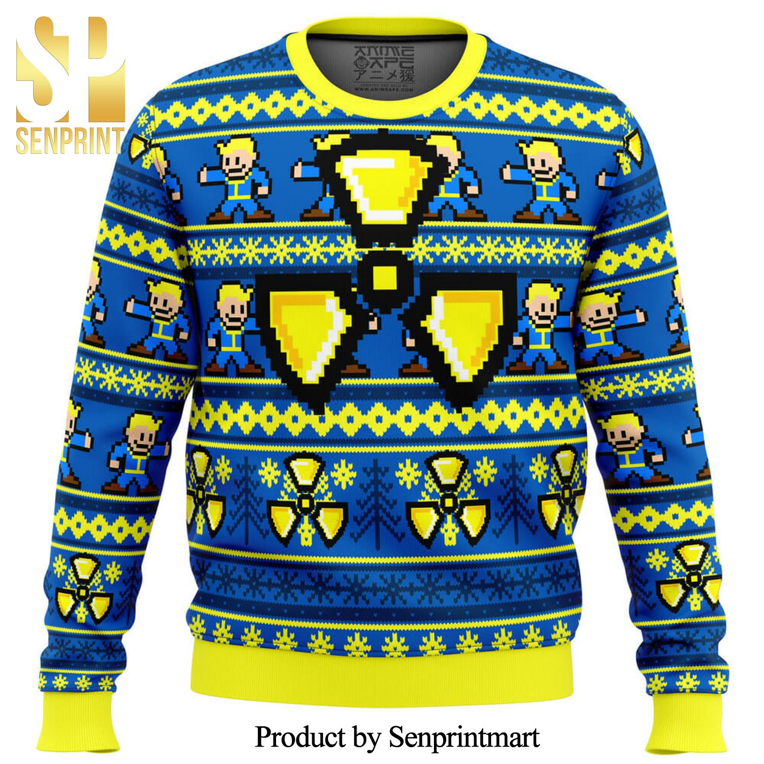 Fallout Pixel Gary Knitted Ugly Christmas Sweater