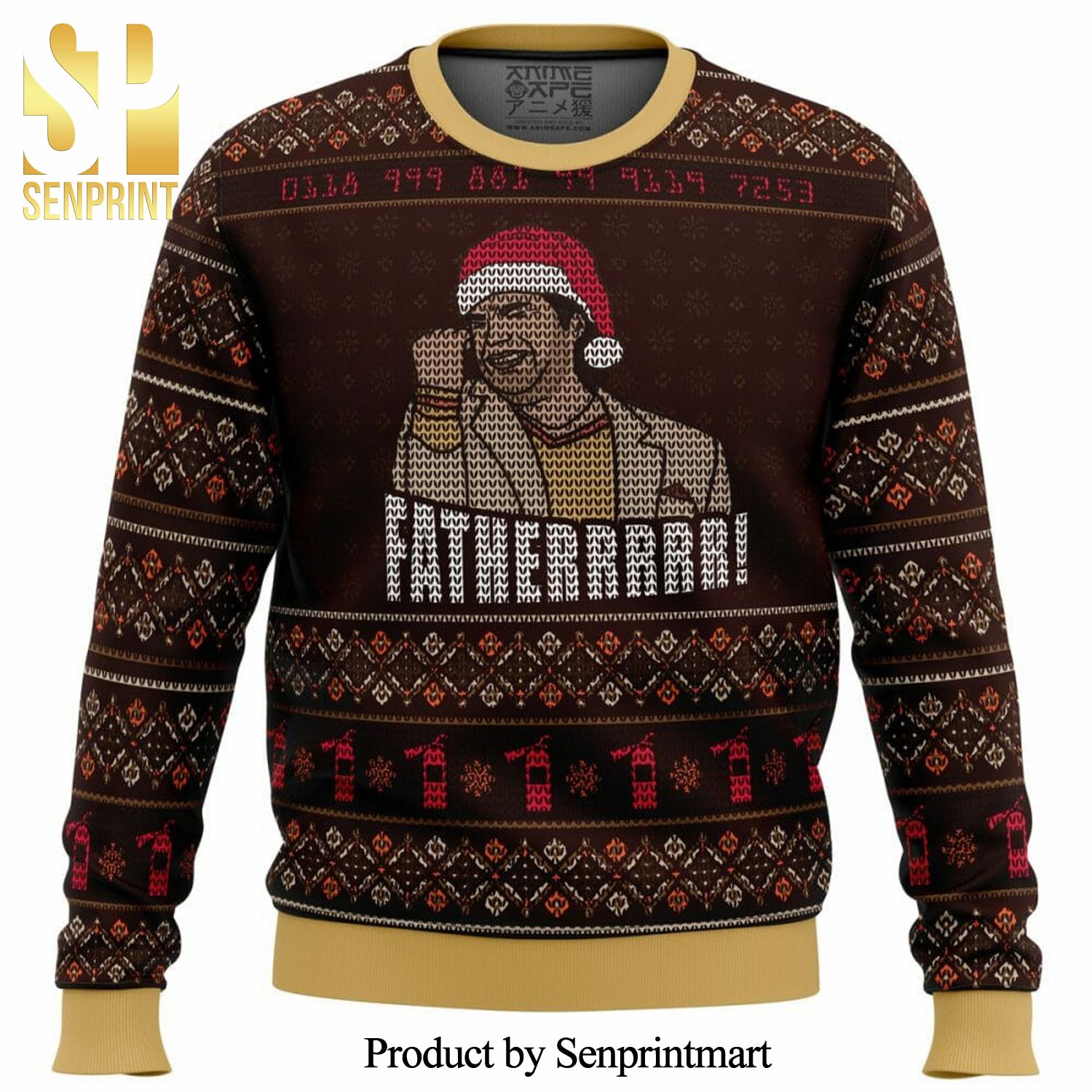 Fatherrrr The It Crowd Knitted Ugly Christmas Sweater