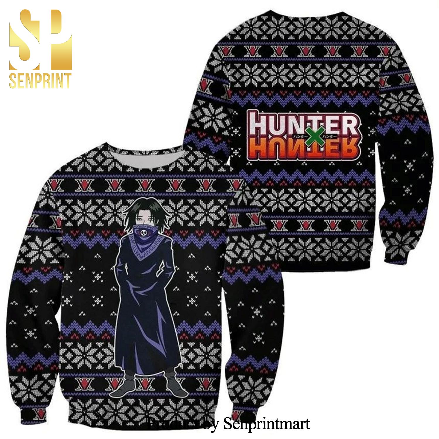 Feitan Hunter X Hunter Anime Xmas Knitted Ugly Christmas Sweater