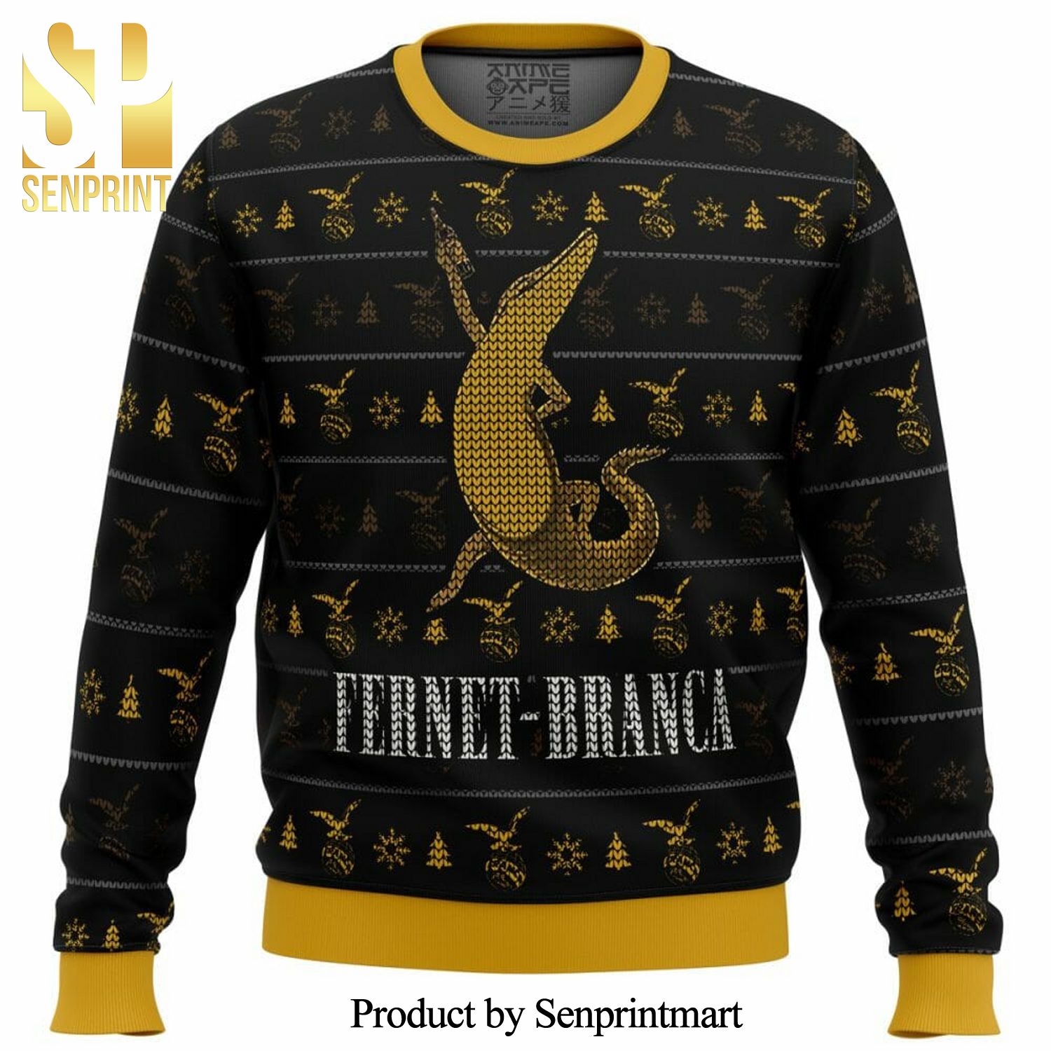 Fernet Branca Knitted Ugly Christmas Sweater