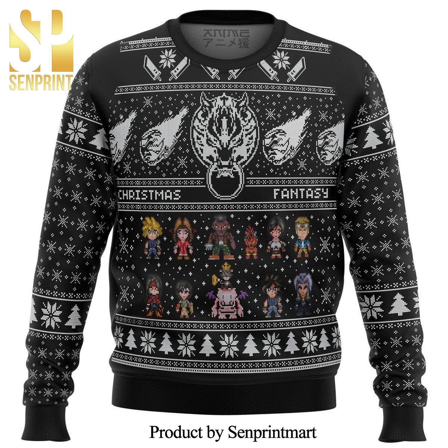 Final Fantasy 7 VII FF7 Premium Knitted Ugly Christmas Sweater