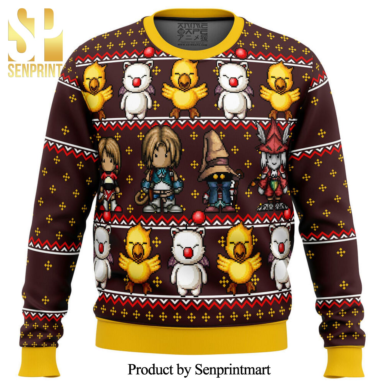 Final Fantasy Classic 8Bit Knitted Ugly Christmas Sweater