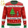 Fireball Cinnamon Whiskey Knitted Ugly Christmas Sweater
