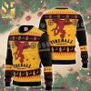 Fireball Cinnamon Whisky Drinker Bells Drinking All The Way Knitted Ugly Christmas Sweater