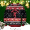 Fireball Cinnamon Whisky Red Hot Knitted Ugly Christmas Sweater