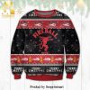 Fireball Cinnamon Whisky Merry Xmas Snowflake Knitted Ugly Christmas Sweater