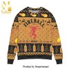 Fireball Red Hot Whisky Snowflake Knitted Ugly Christmas Sweater – Black Red