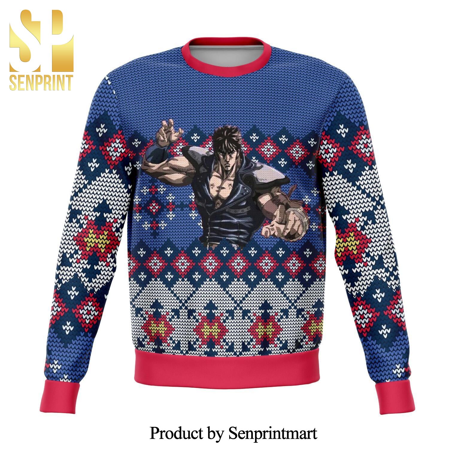 Fist Of The North Manga Anime Premium Knitted Ugly Christmas Sweater