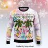 Flamingo Drunk Christmas Knitted Ugly Christmas Sweater
