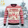 Flamingo Flalala Knitted Ugly Christmas Sweater