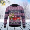 Flamingo Hanging Loose Knitted Ugly Christmas Sweater