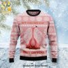Flamingo Yoga Knitted Ugly Christmas Sweater