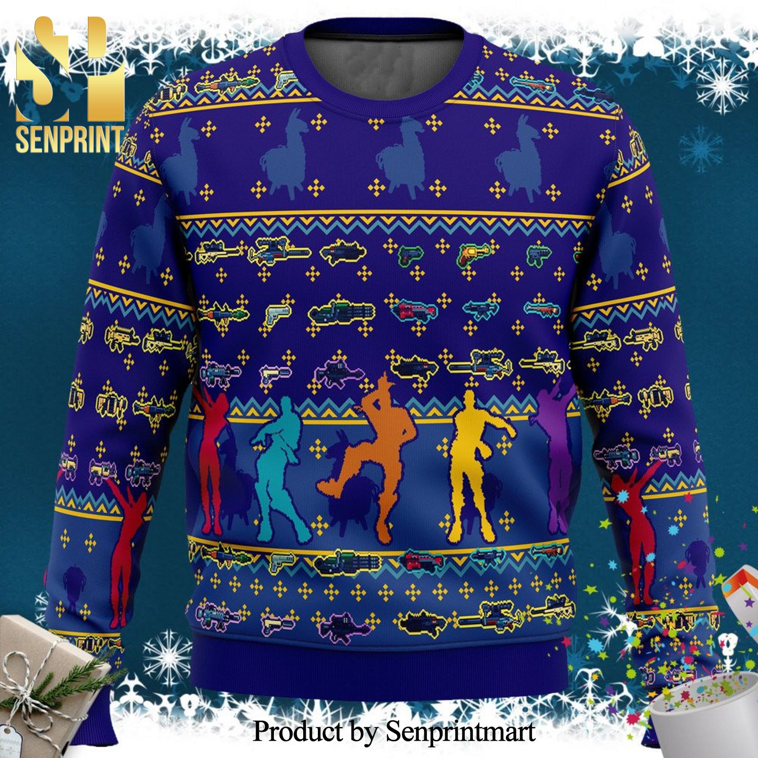Fortnite Party Knitted Ugly Christmas Sweater