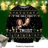 Fox Mulder And Dana Scully The X-Files The Only Feds I Trust Knitted Ugly Christmas Sweater