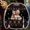 Fred Wreath The Flintstones Knitted Ugly Christmas Sweater