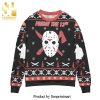 Friday The 13th Jason Voorhees Hide And Seek Champion 1980 Knitted Ugly Christmas Sweater – Black