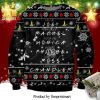 Friends Eat Like Joey Dress Like Rachel Snowflake Pattern Knitted Ugly Christmas Sweater – Black