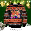 Friends Series The One With the Holiday Armadillo Knitted Ugly Christmas Sweater – Black