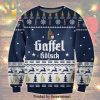 Gaffel Kolsch Beer Reindeer Knitted Ugly Christmas Sweater