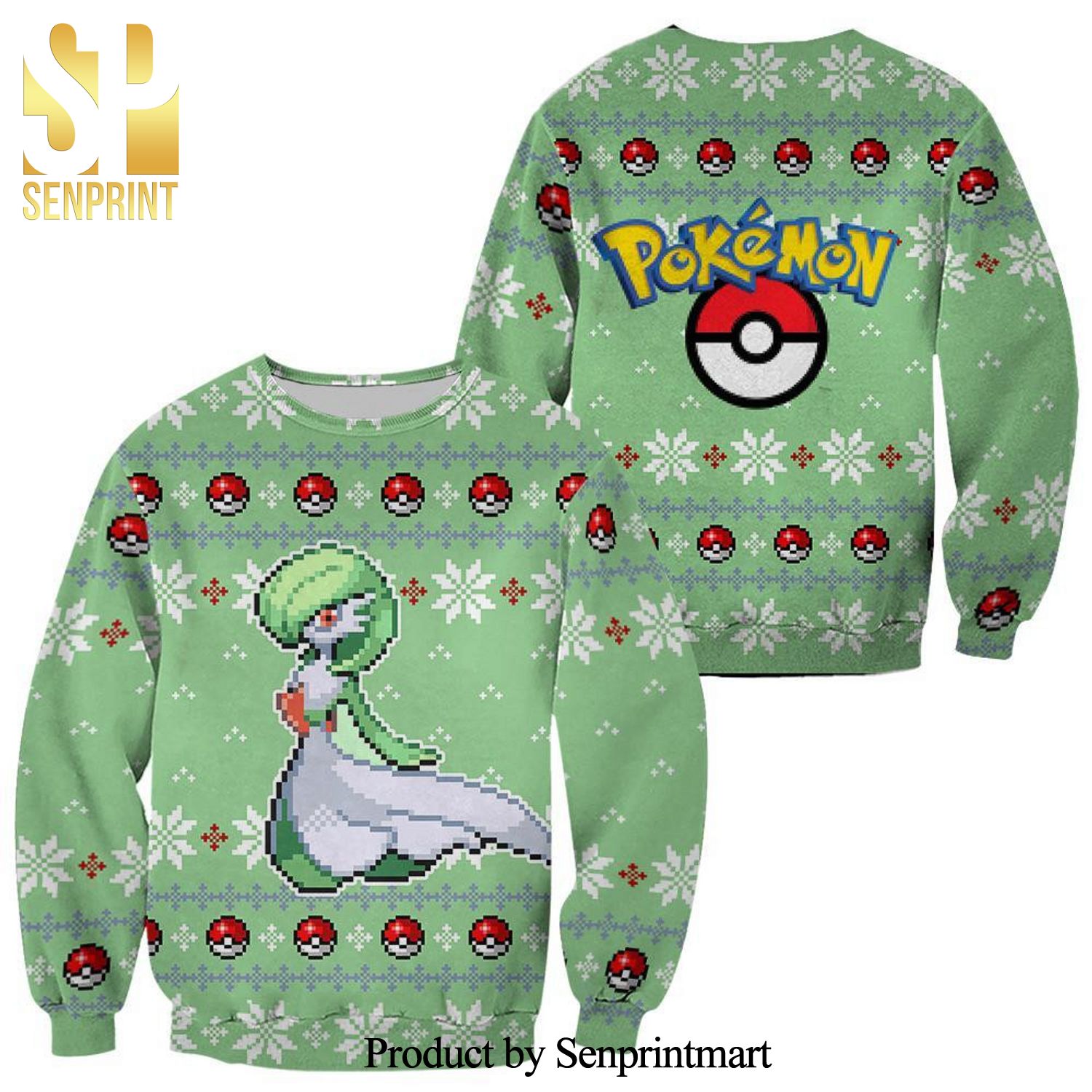 Gardevoir Pokemon Knitted Ugly Christmas Sweater