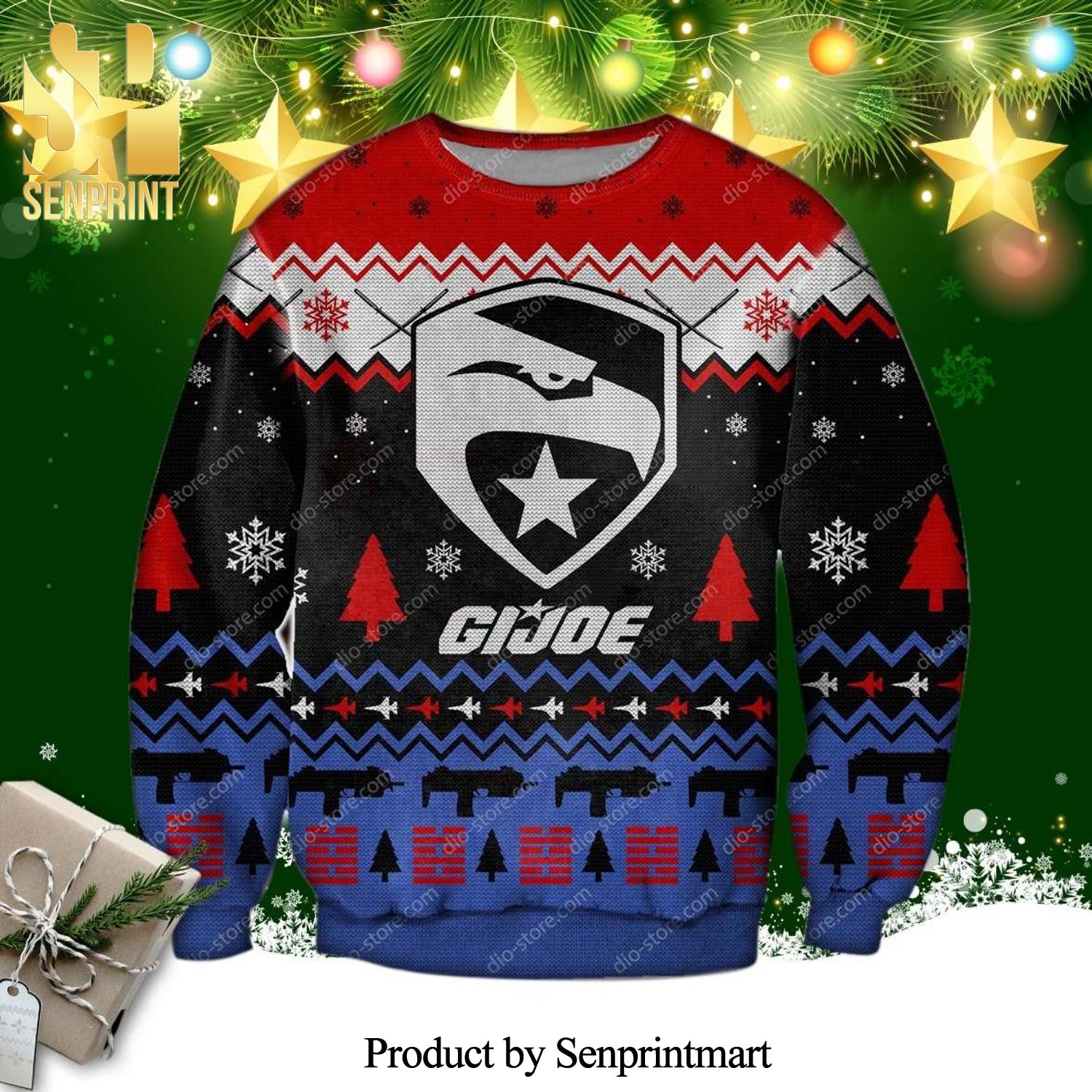 GIJoe Cobra Knitted Ugly Christmas Sweater