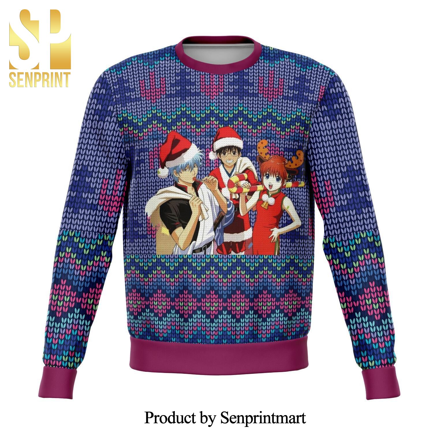 Gintama Premium Manga Anime Knitted Ugly Christmas Sweater