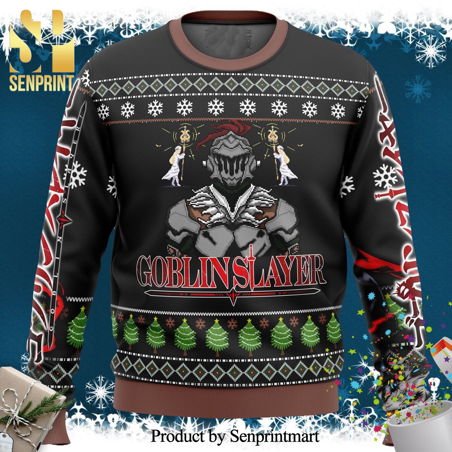 Goblin Slayer Anime Knitted Ugly Christmas Sweater