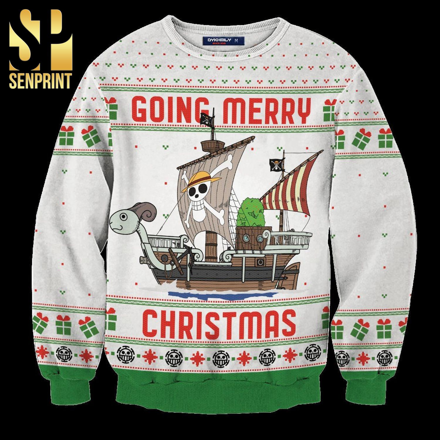 Going Merry One Piece Anime Knitted Ugly Christmas Sweater