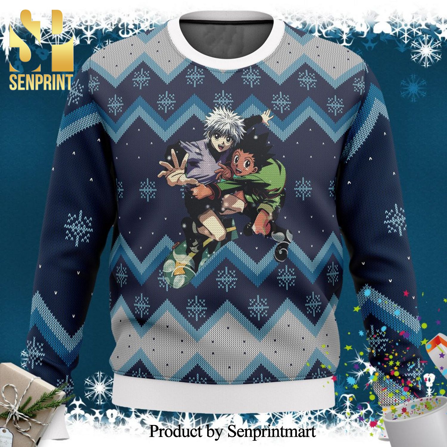 Akatsuki Ugly Christmas Sweater Anime Xmas Gift - Trends Bedding