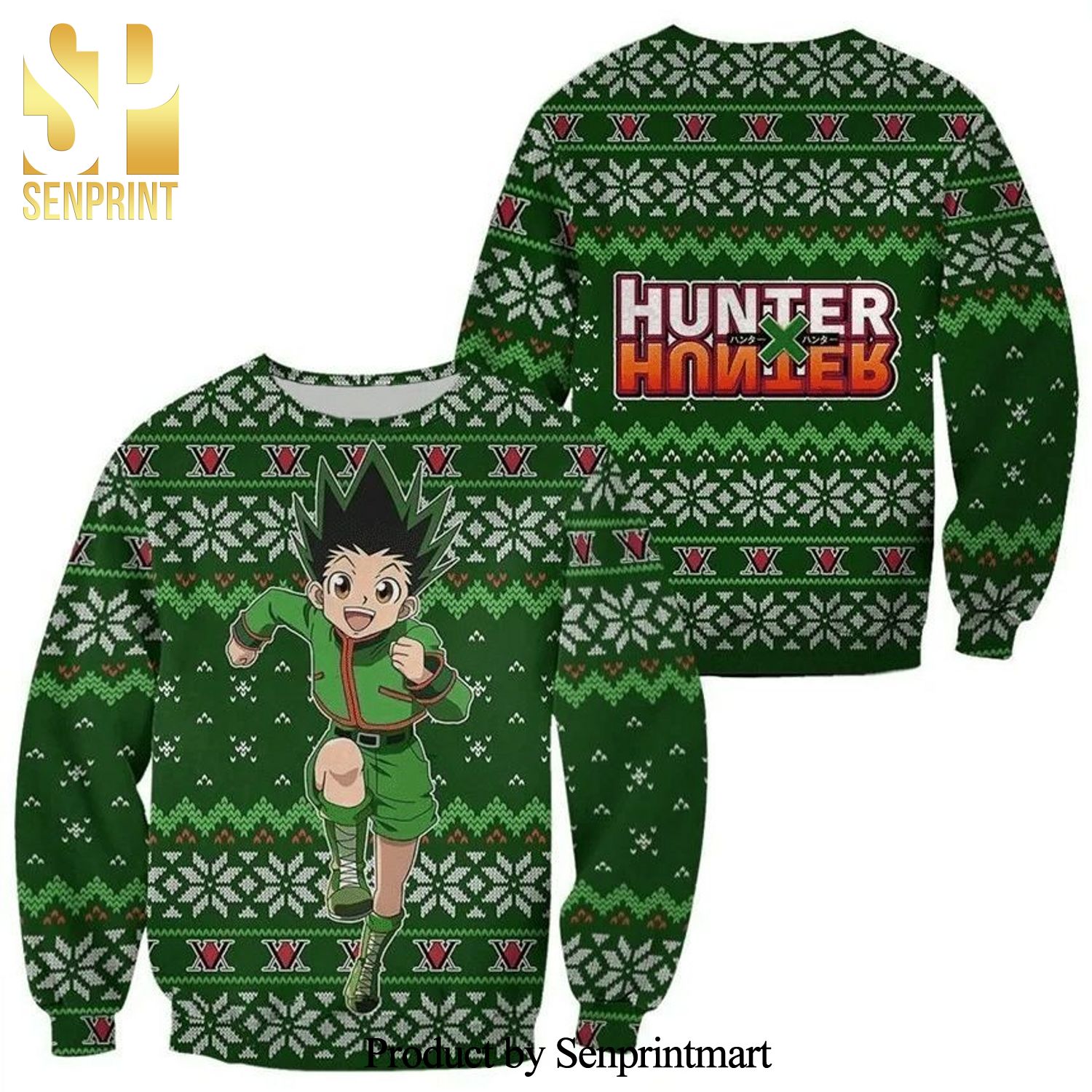 Gon Freecss Hunter X Hunter Anime Xmas Knitted Ugly Christmas Sweater