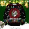 Grateful Dead Rock Band Christmas Ornaments Pattern Knitted Ugly Christmas Sweater – Red