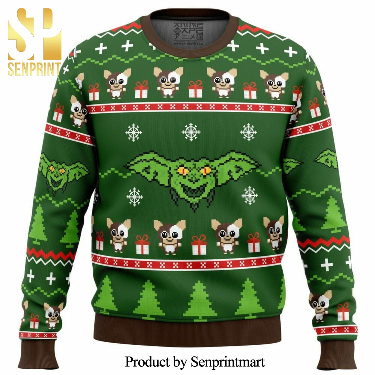 Gremlins Movie Pine Tree Knitted Ugly Christmas Sweater