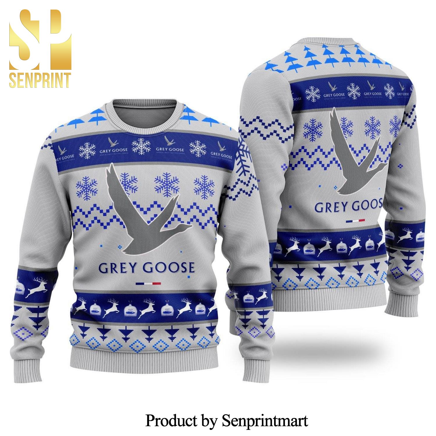 Grey Goose Vodka Knitted Ugly Christmas Sweater