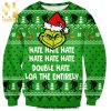 Grinch Hate Hate Hate Disney Knitted Ugly Christmas Sweater