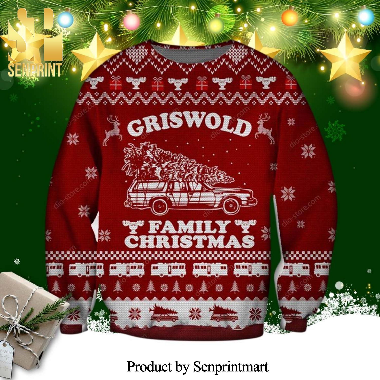 Griswold Family Christmas Knitting Pattern Knitted Ugly Christmas Sweater