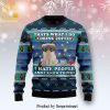 Grumpy Cat Hohoho Knitted Ugly Christmas Sweater