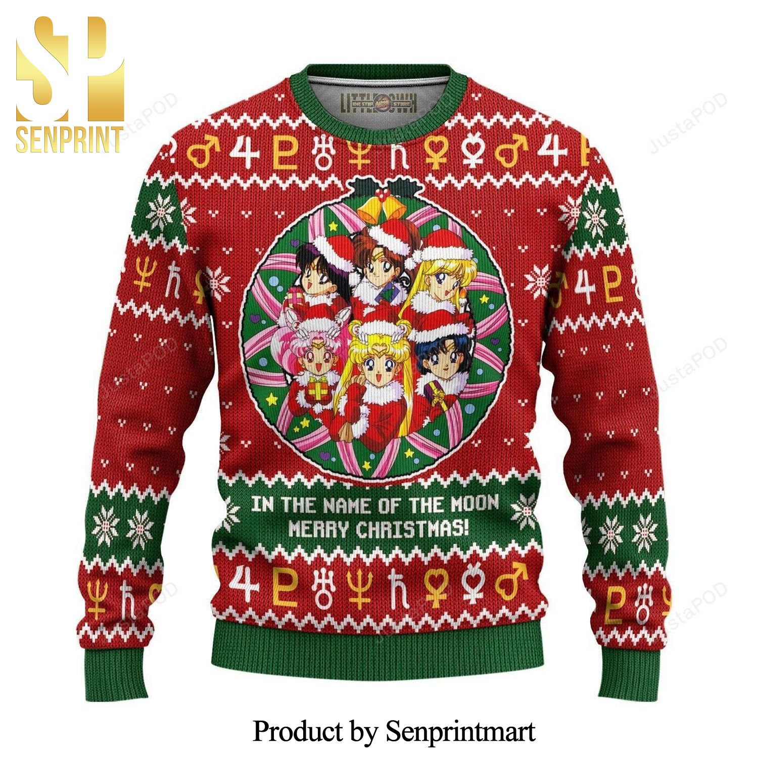 Guardians Sailor Moon Knitted Ugly Christmas Sweater